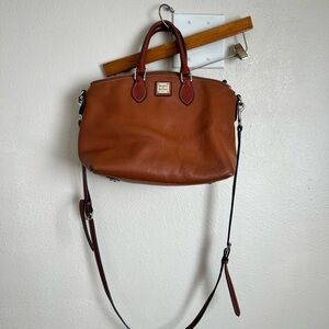 Dooney & Bourke Red and Brown Leather Accent Bag